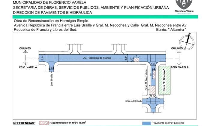 F. Varela – Quilmes: planifican la reconstrucción de Av. República de Francia